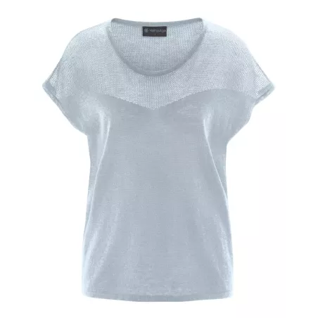 Blusa afilada con puntada de contraste