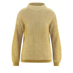 Ribbed style sweater with high collar