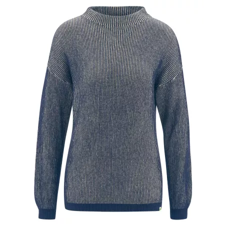 Pullover im Rippenstil mit hohem Kragen