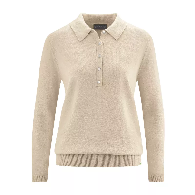 Pullover with shirt collar Style polo