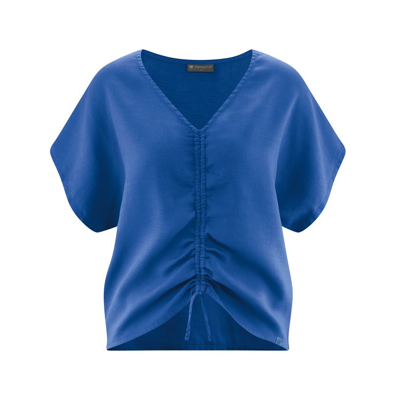 Blusa con nastro - Canapa e cotone biologico