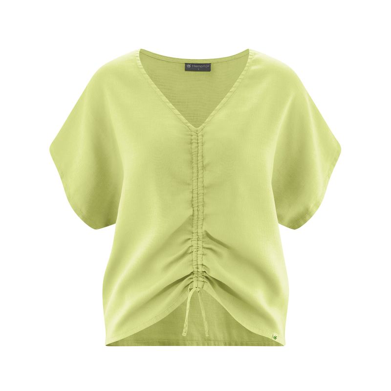 Blusa con nastro - Canapa e cotone biologico