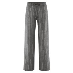 Pantalon Marlene rayé- Chanvre et Coton bio