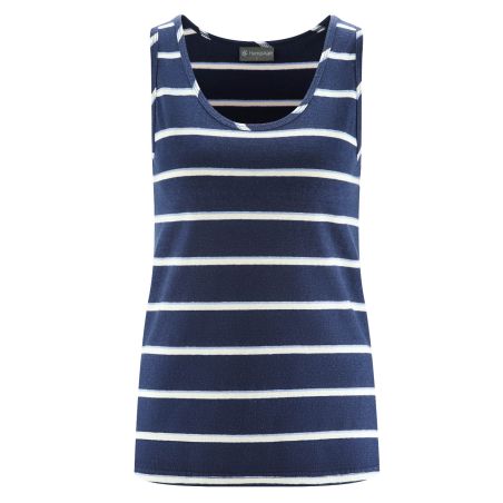 Gestreiftes Tanktop aus Hanf/Bio-Baumwolle