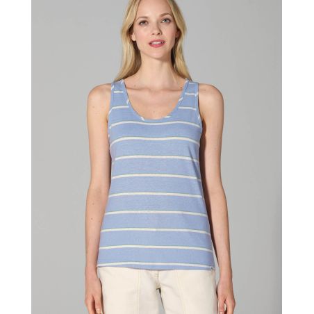 Hemp striped tank top / organic cotton