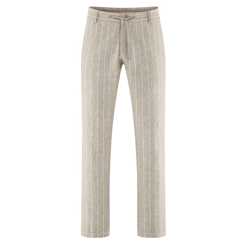 Woven striped trousers - Organic hemp and cotton