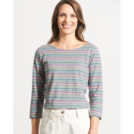 Striped long sleeve T-shirt - Organic cotton and hemp