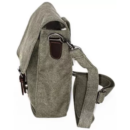 Herrentasche aus Hanf-Canvas und Leder