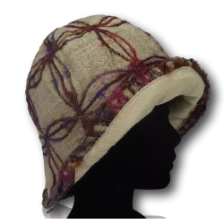 Hemp and recycled silk hat 2