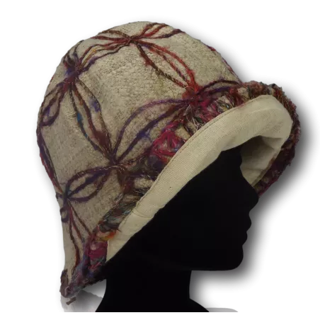 Cappello canapa e seta riciclata