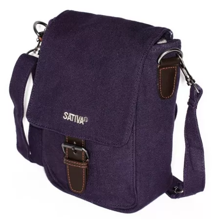 Herrentasche aus Hanf-Canvas und Leder