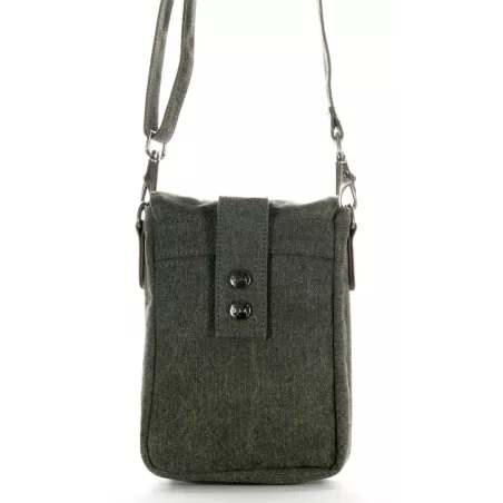 Bolso cáñamo tela y cuero hombre