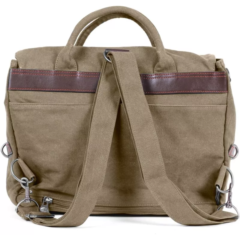 Bag in hemp canvas and leather