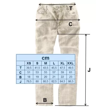 Vintage-Hose aus reinem Hanf