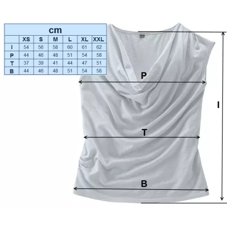 Top drappeggiato in canapa e cotone biologico