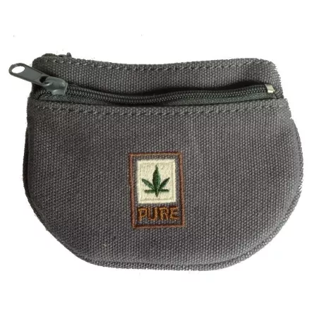 Hemp leaf effigy coin purse - Pure