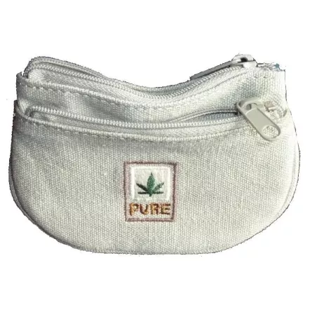 Hemp leaf effigy coin purse - Pure