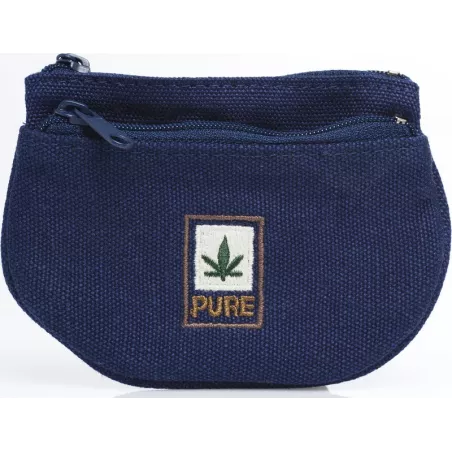 Hemp leaf effigy coin purse - Pure