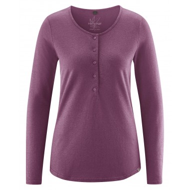 Long sleeve t-shirt with buttoned collar 