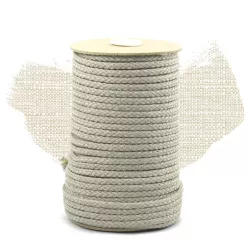 Braided lace cord with 100% hemp core - 4.5 and 5.6mm